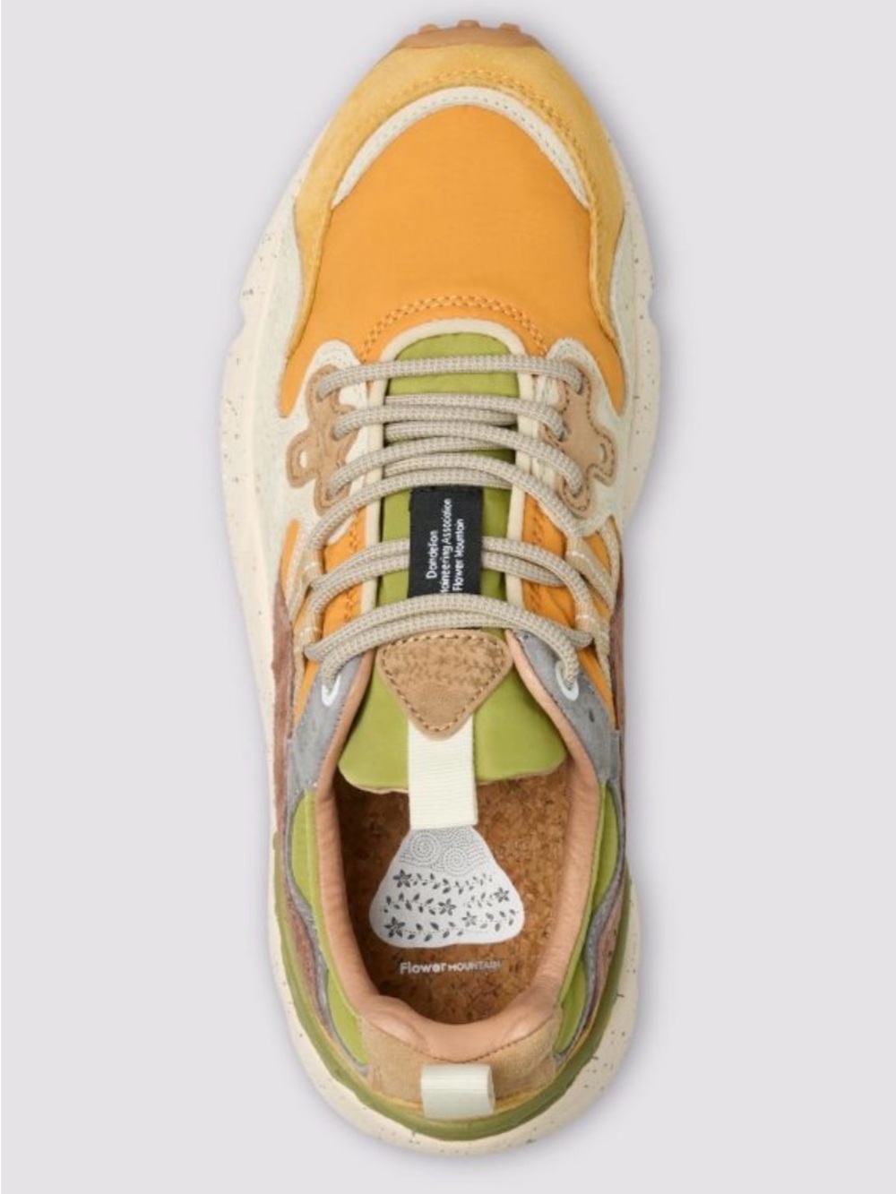 NWT Flower Mountain YAMANO 3 UNI Suede and technical fabric sneakers - Ocher - Picture 3 of 16